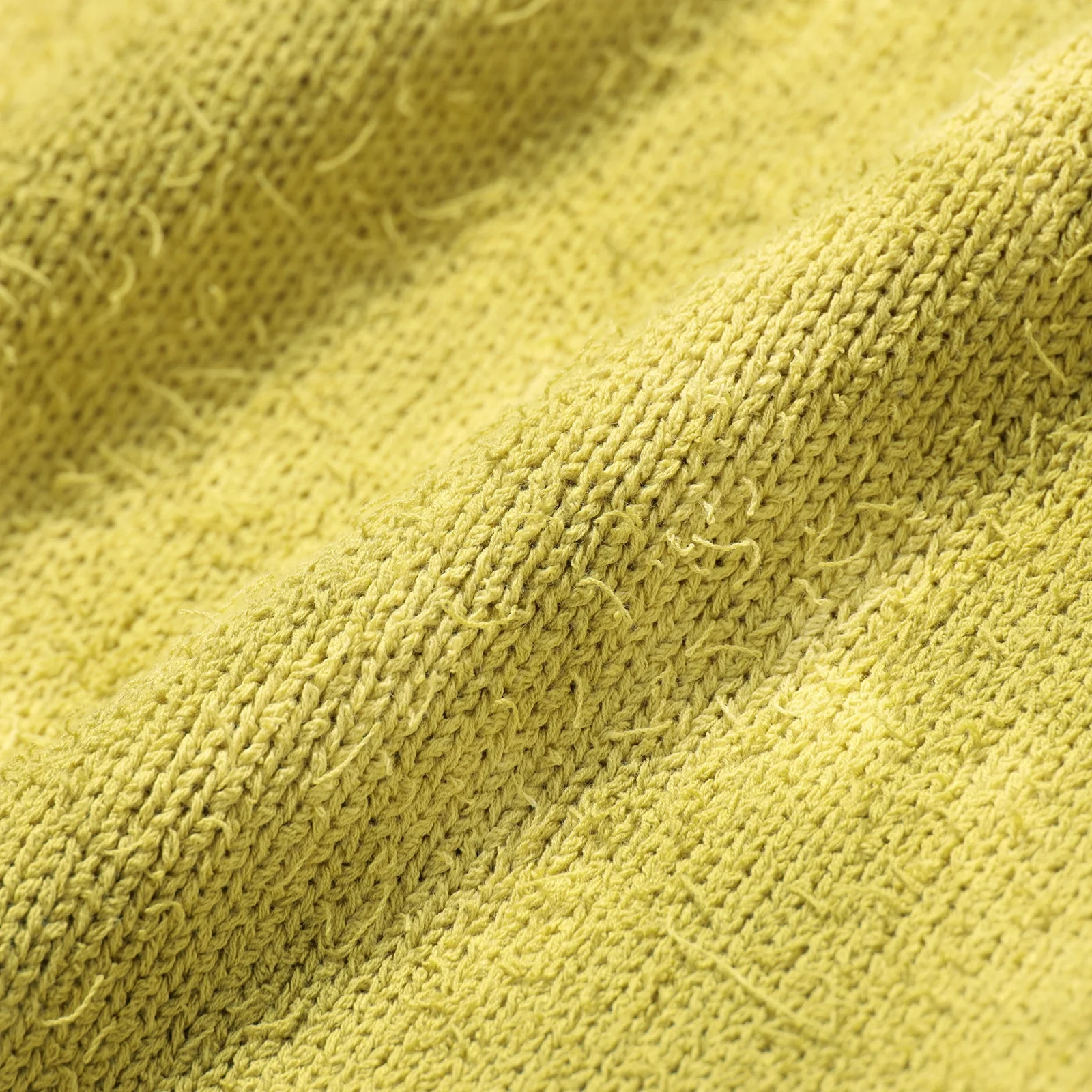 5 GAUGE GARMENT DYE CREW NECK - DUSTY YELLOW - Image 2