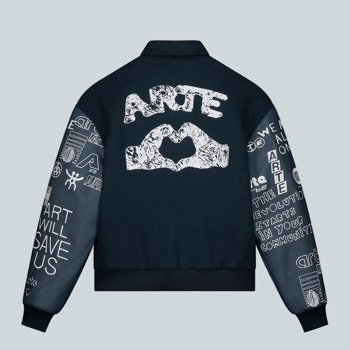 ART SAVES  COLLEGE JACKET - NAVY