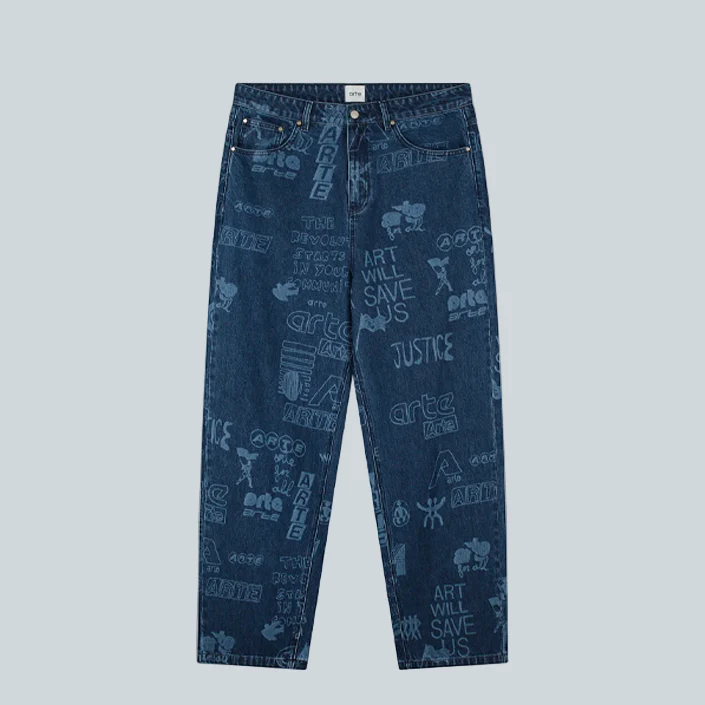 ART SAVES PANTS - DENIM
