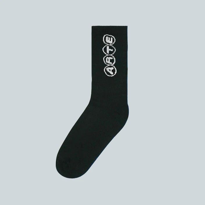 CIRCLE LOGO SOCKS - BLACK