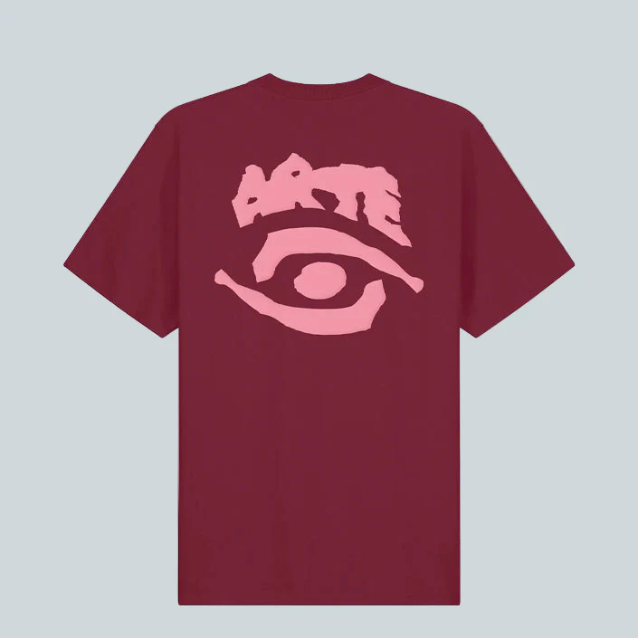 EYE PRINT T-SHIRT - BORDEAUX