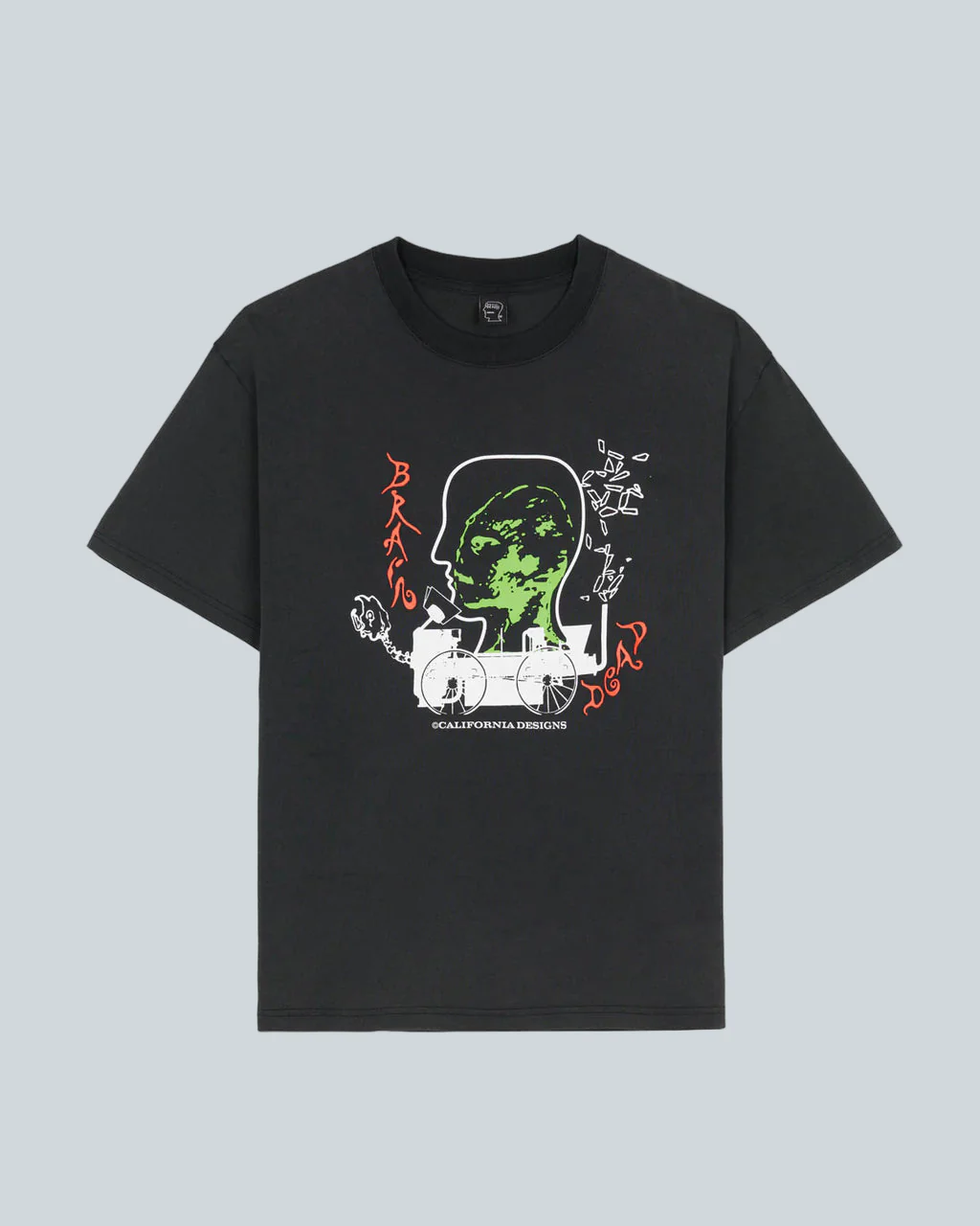 ALIEN TRACTOR T-SHIRT - WASHED BLACK