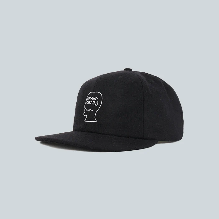FLANNEL CLASSIC LOGOHEAD 6 PANEL HAT - BLACK - Image 2
