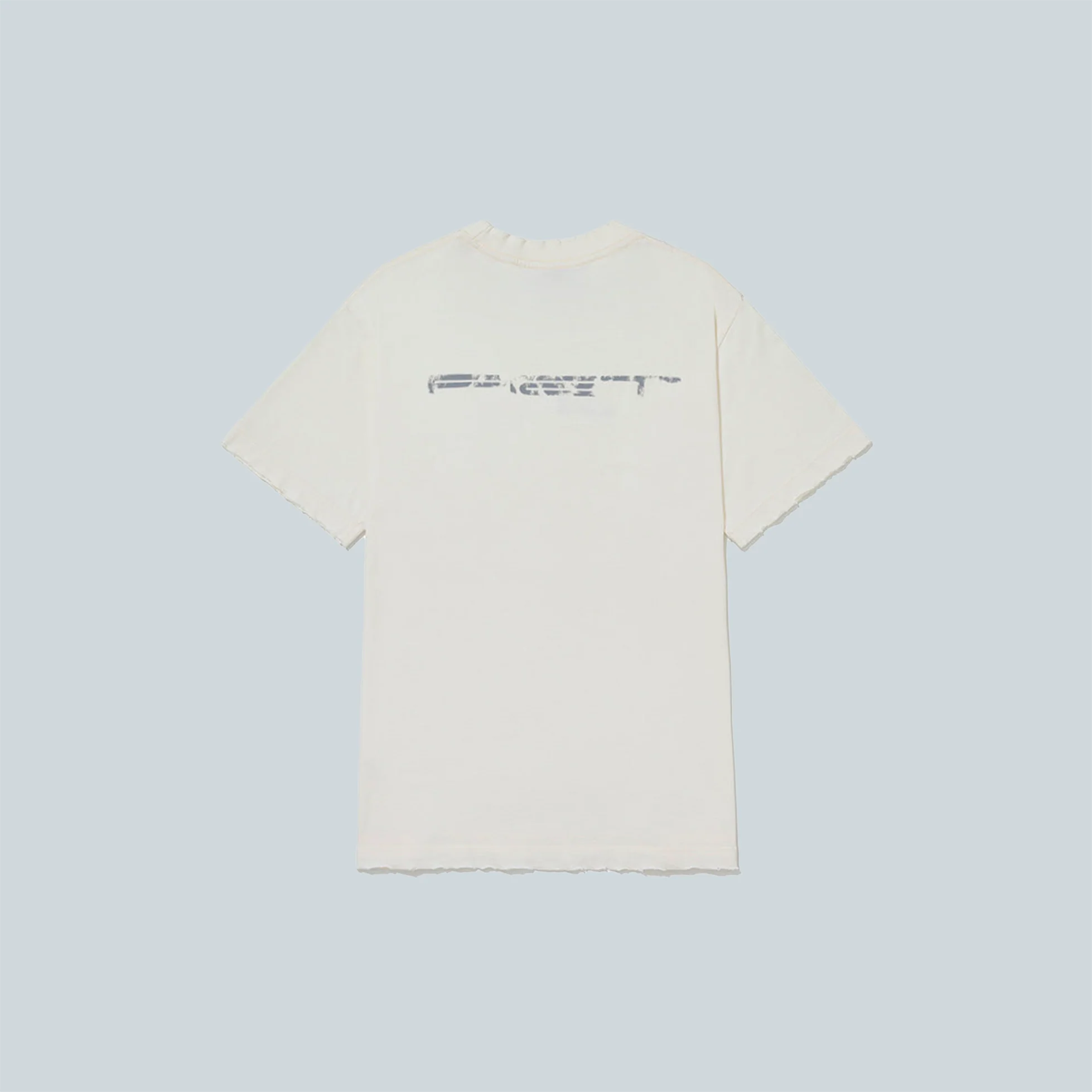 CAUTION RIPPED TSHIRT - BONE WHITE - Image 2