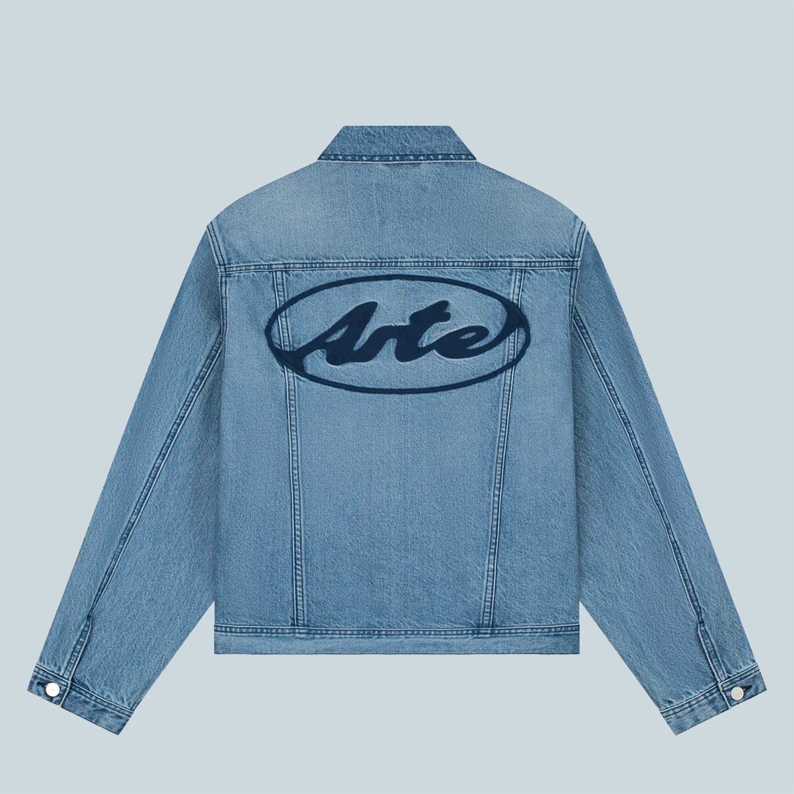CIRCLE LOGO JEANS JACKET - DENIM BLEACH