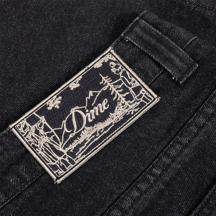CARPENTER DENIM SHORTS - BLACK - Image 2