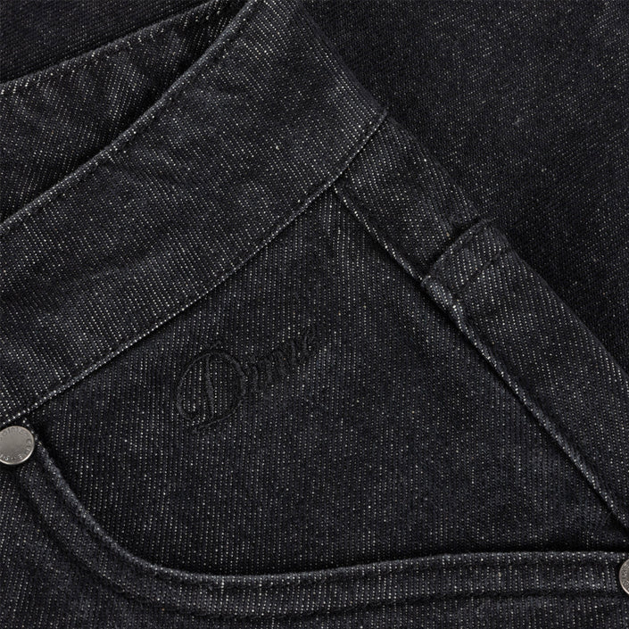CARPENTER DENIM SHORTS - BLACK - Image 4