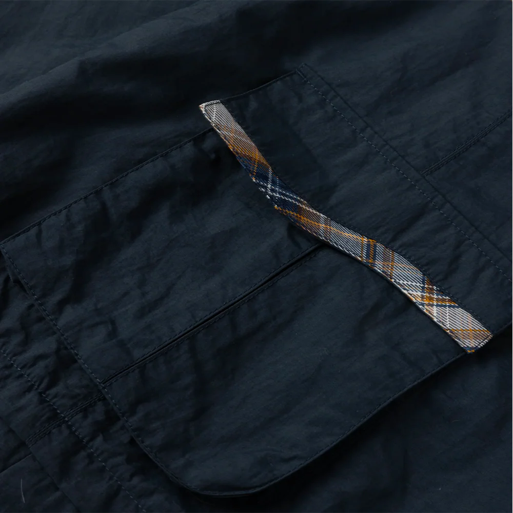 PLAID TECH SKIRT - NAVY - Image 4