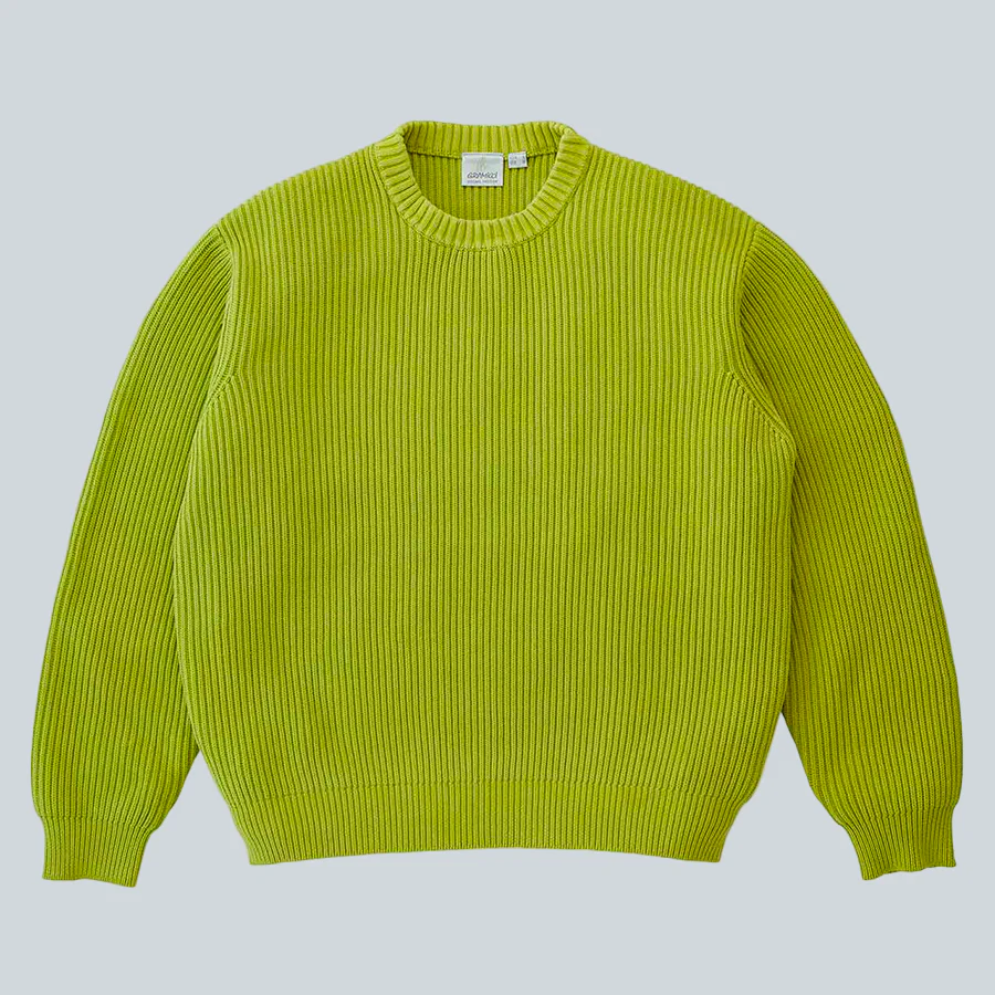 COTTON KNIT SWEATER - MIST GREEN