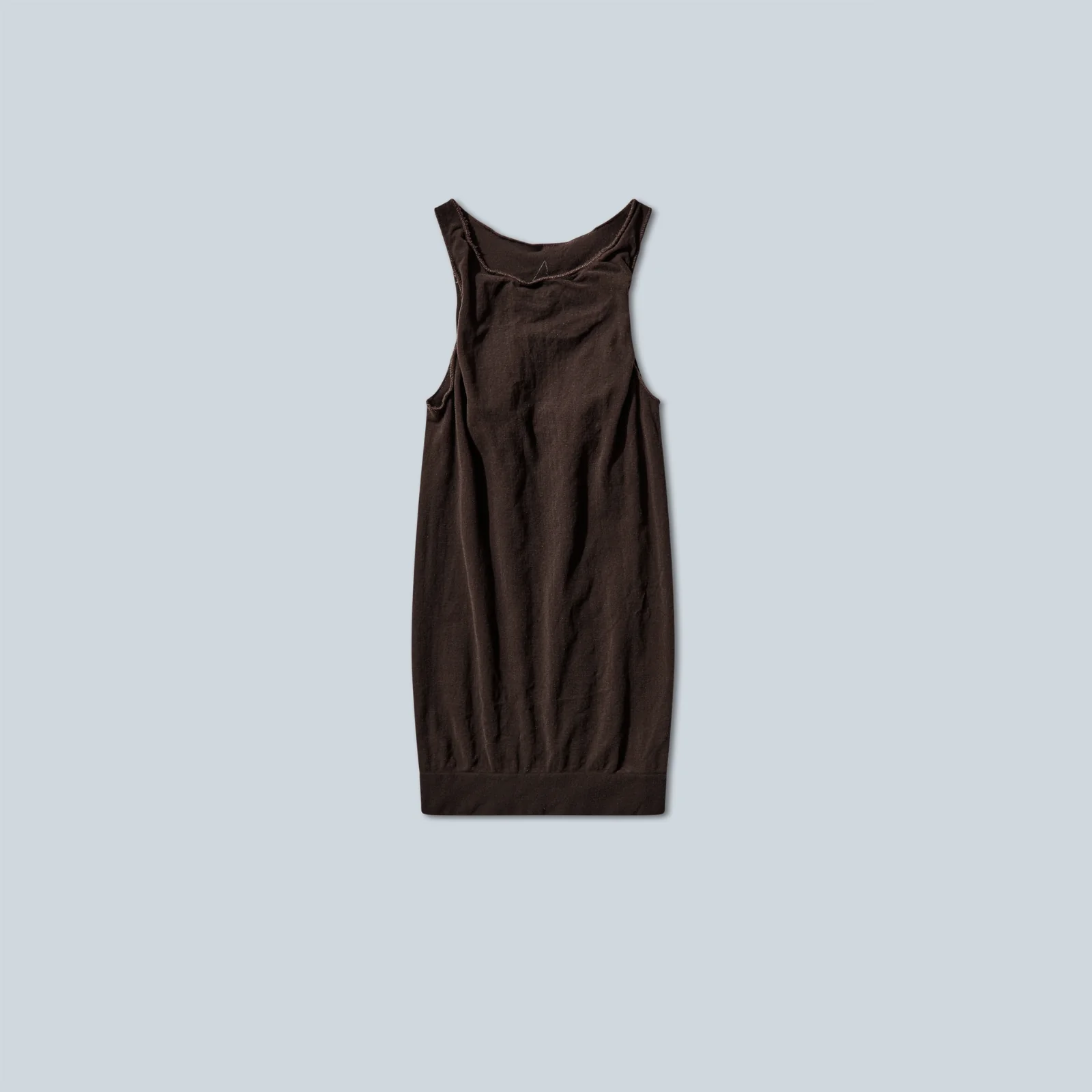 HAZE ULTRALIGHT SEAMLESS SEE THROUGH TANK TOP - DARK BROWN