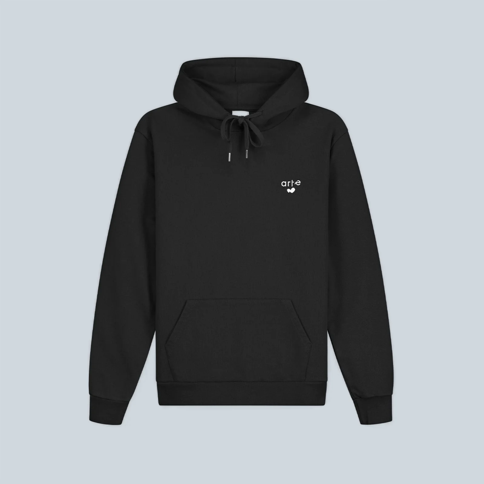 HEART LOGO HOODIE - BLACK