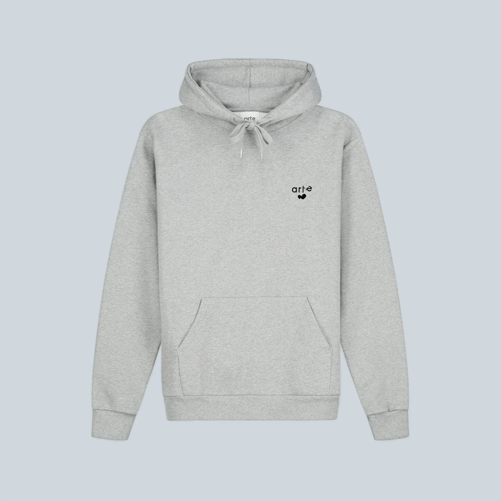HEART LOGO HOODIE - GREY