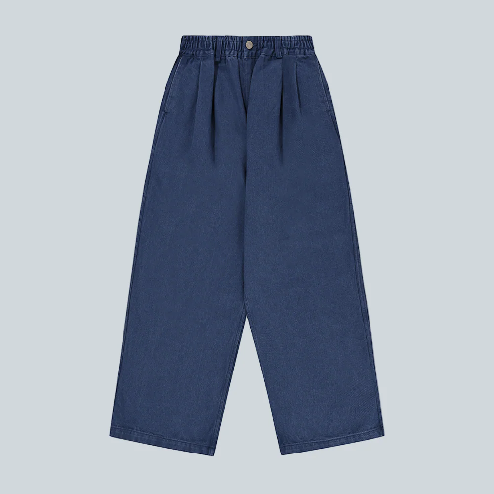TWO TUCK WIDE KATION PANT - BLUE