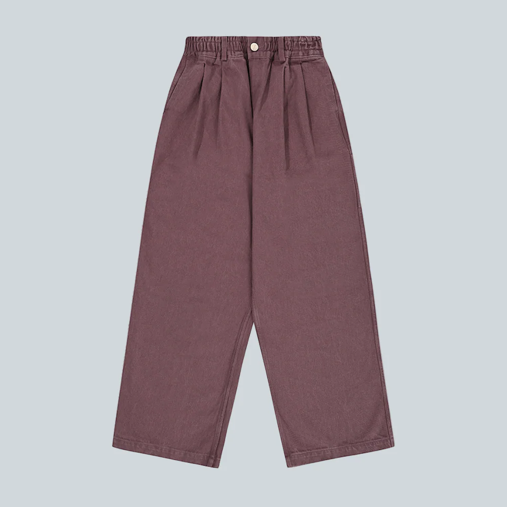 TWO TUCK WIDE KATION PANT - PURPLE