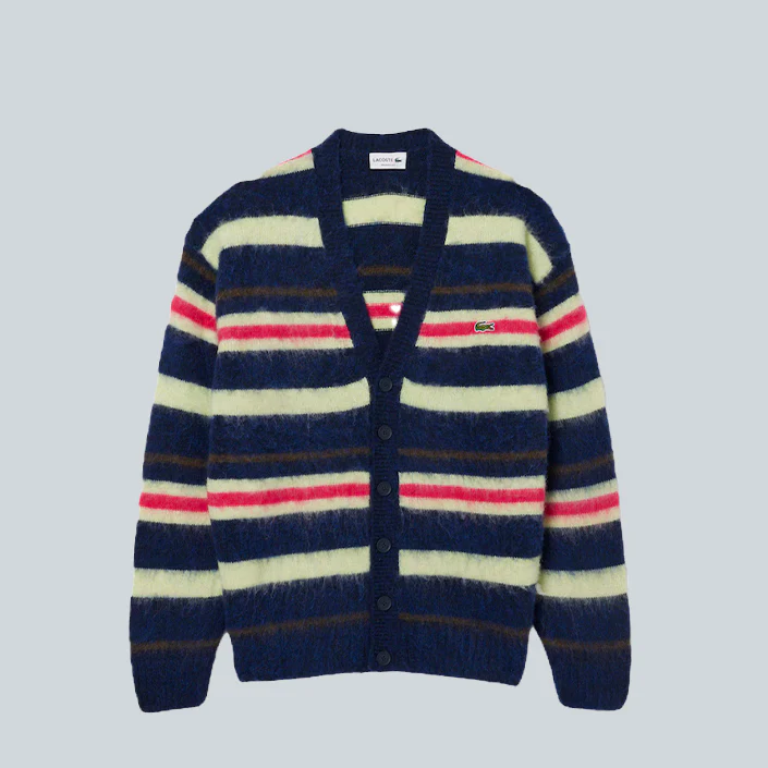 CARDIGAN RELAXED FIT LAINE ALPAGA RAYÉ