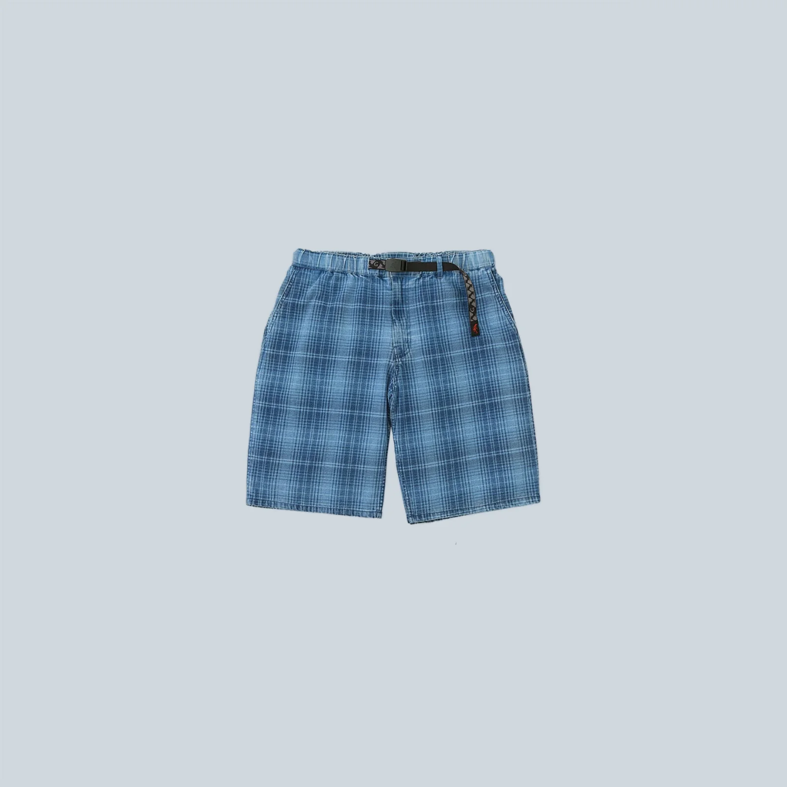 LAGOON SHORT DENIM PLAID - INDIGO CHECKERED PLAID