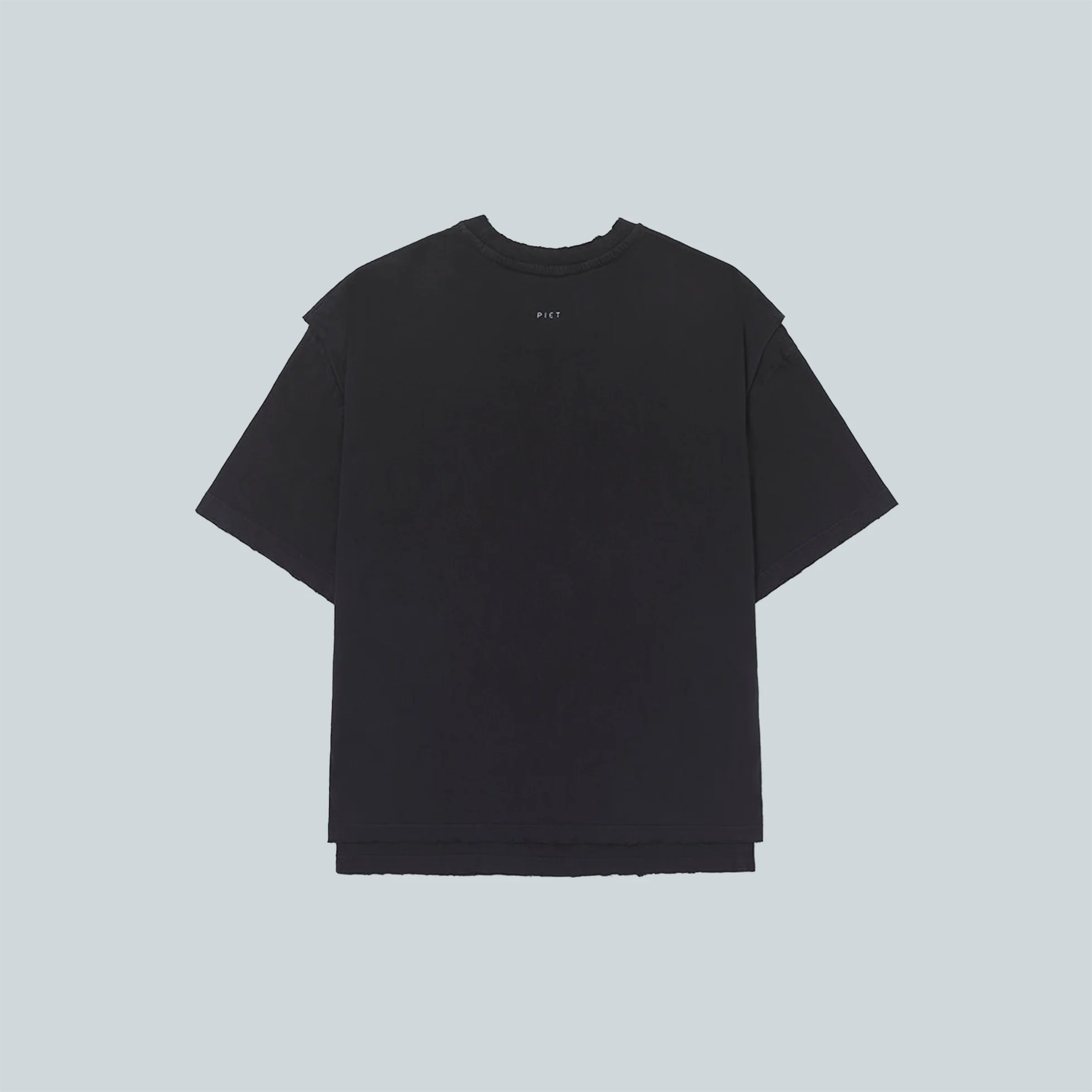 LAYERED TSHIRT - BLACK - Image 2