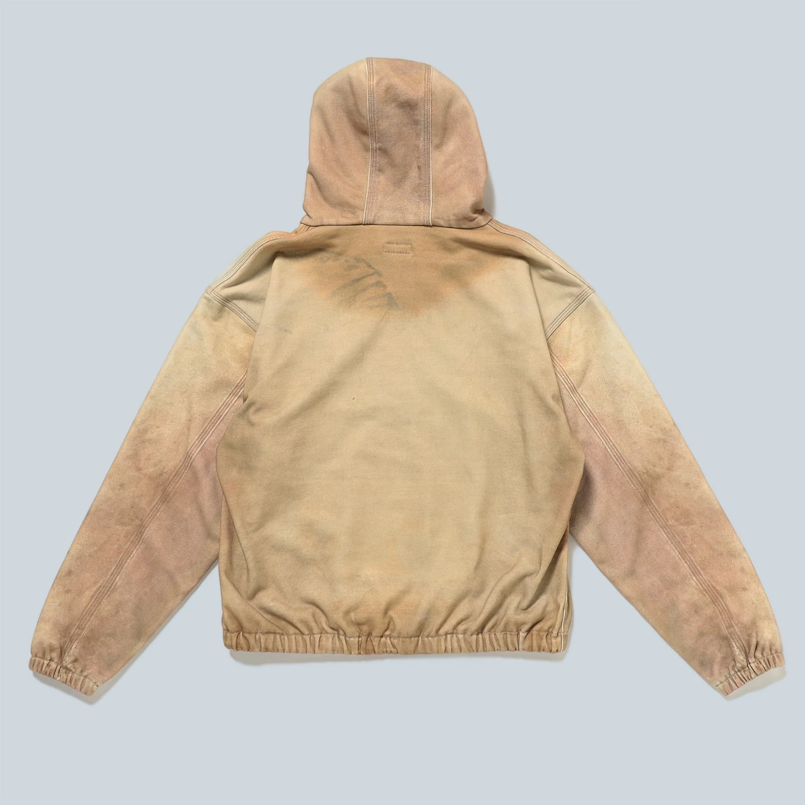 MOCK PRINT HOODIE - FADE BEIGE - Image 2