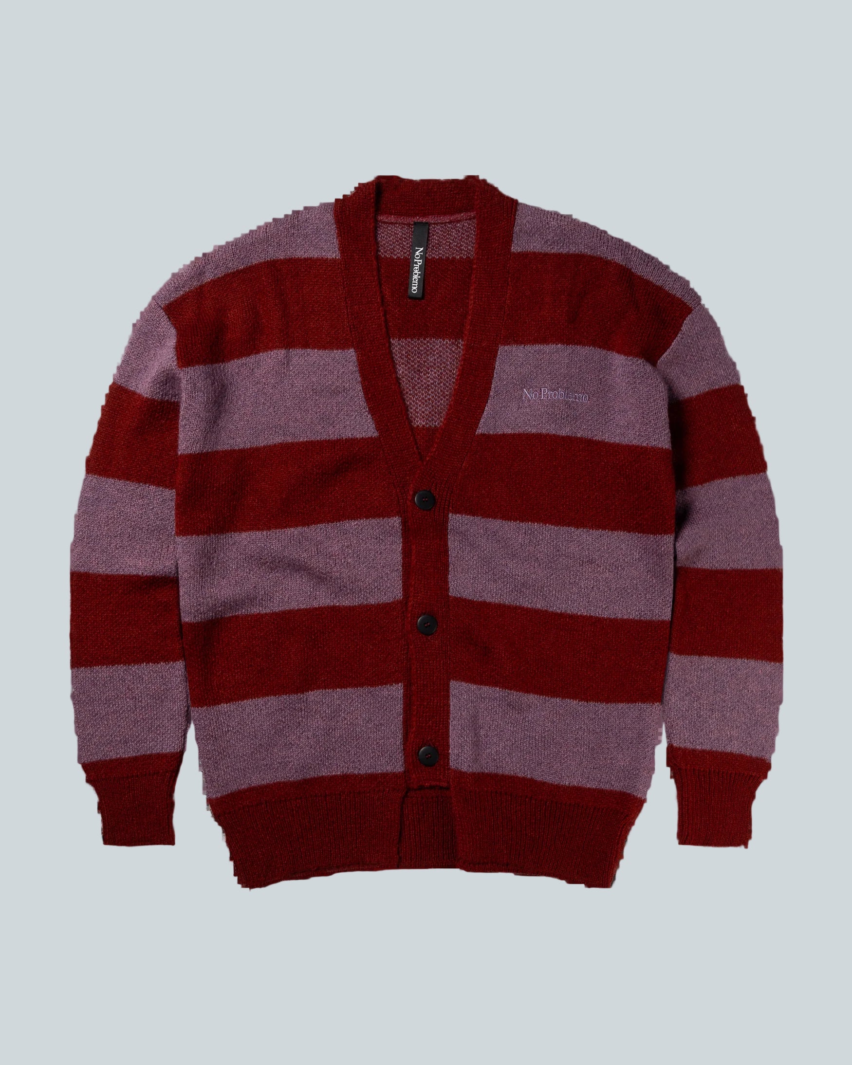 STRIPED MOHAIR OVERSIZED CARDIGAN