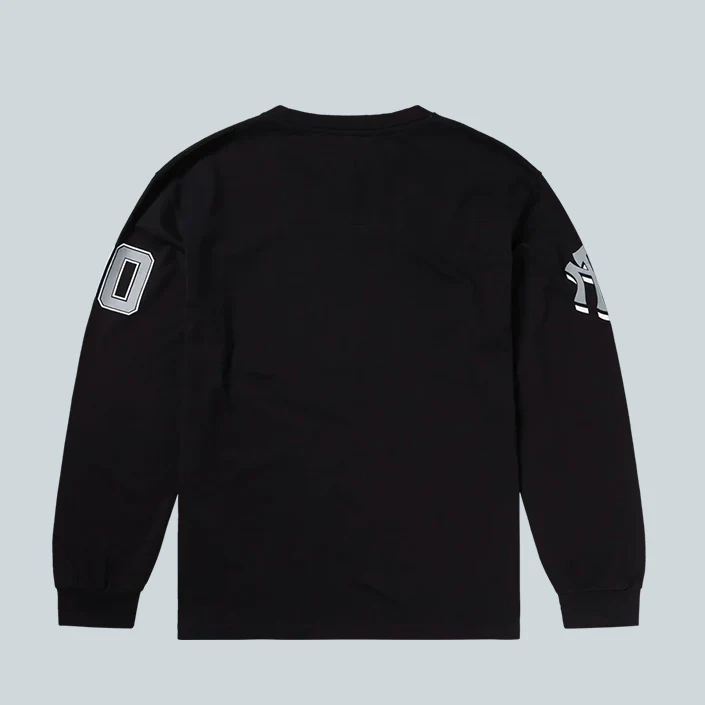 NP00 SPORTS COTTON LS JERSEY - BLACK - Image 2