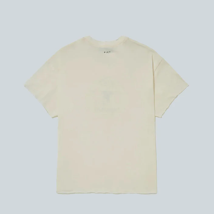 FAIR PLAY RAW EDGE TEE - BONE WHITE - Image 2