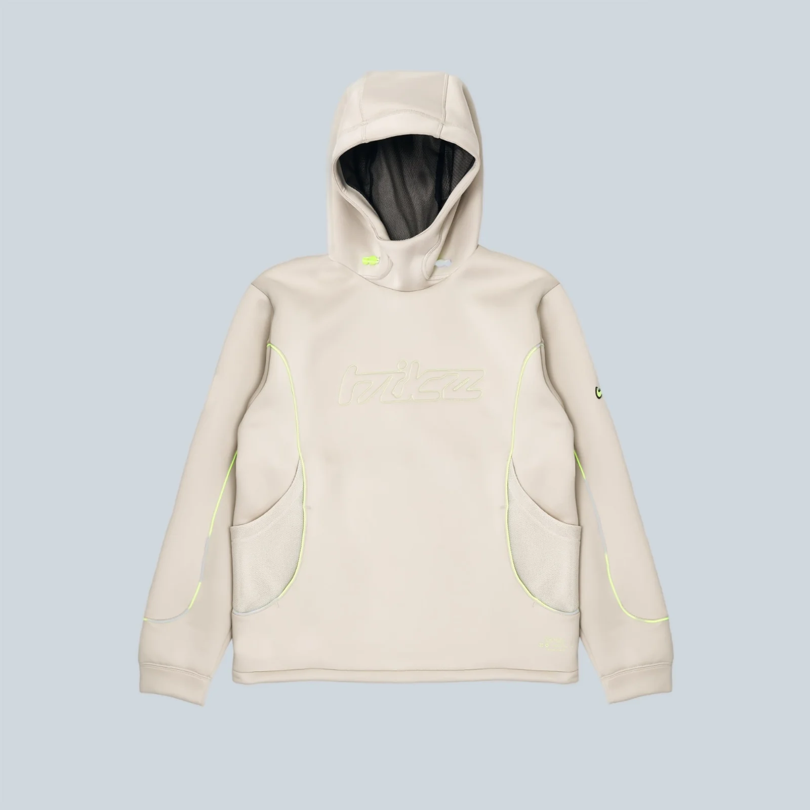 PROJECT FROG BUBBLE MESH PULLOVER HOODIE - CREAM