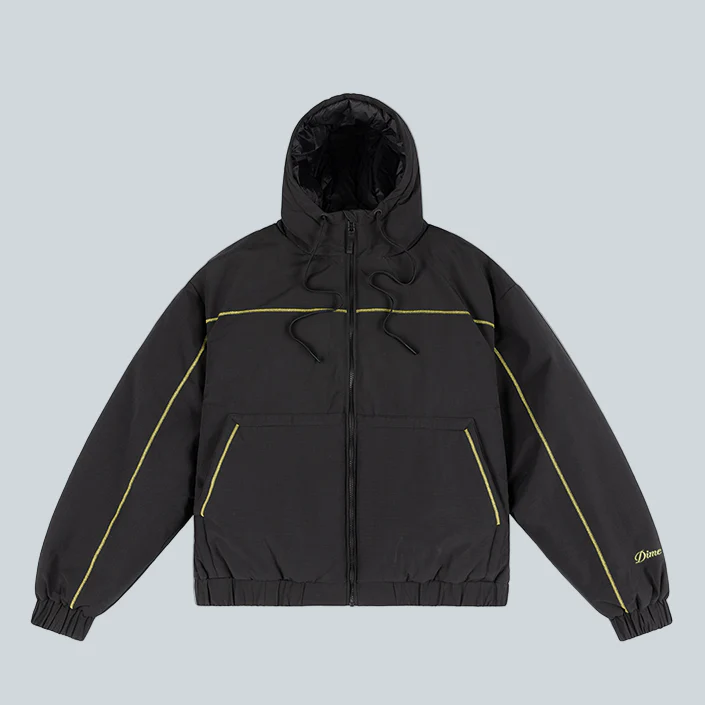 QUILTED RIPSTOP PUFFER - BLACK