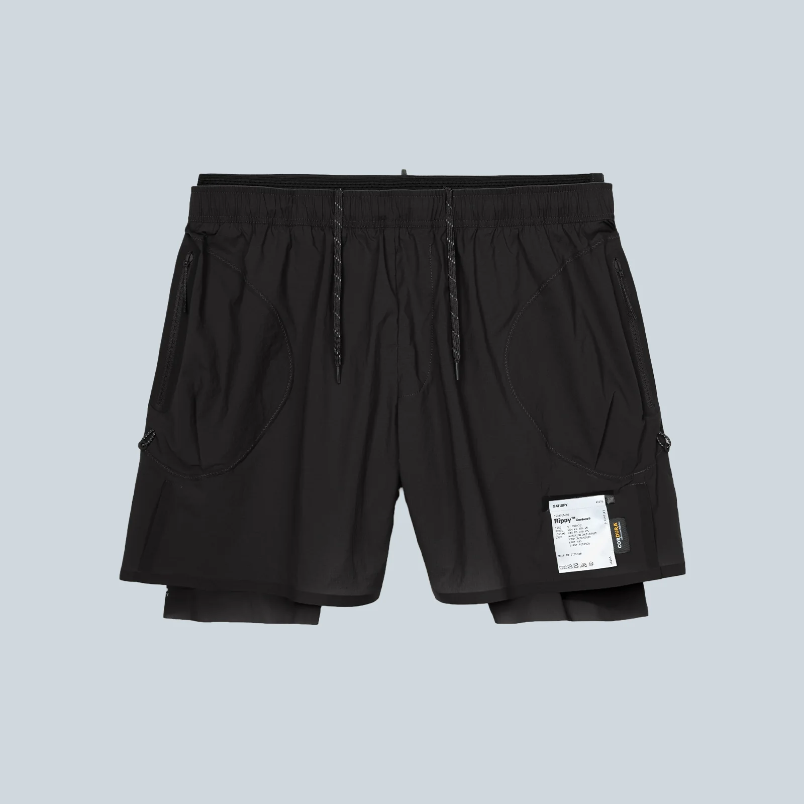 RIPPY CORDURA 5 TRAIL SHORTS - BLACK