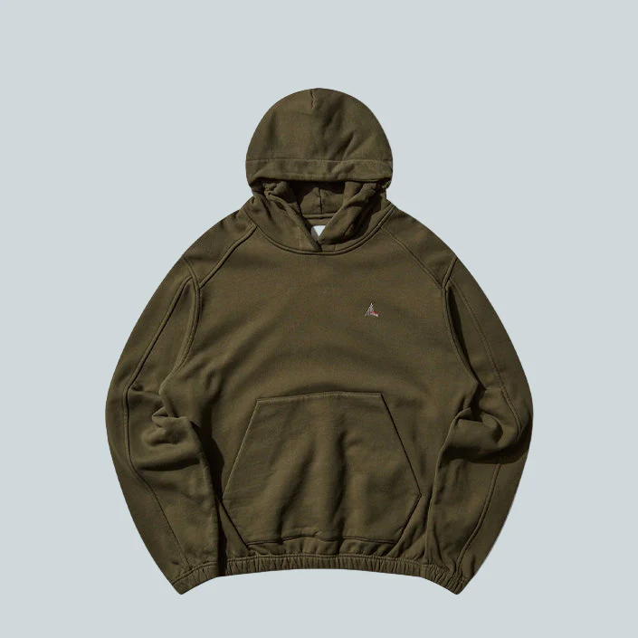 LOGO 490GSM HOODIE - OLIVE