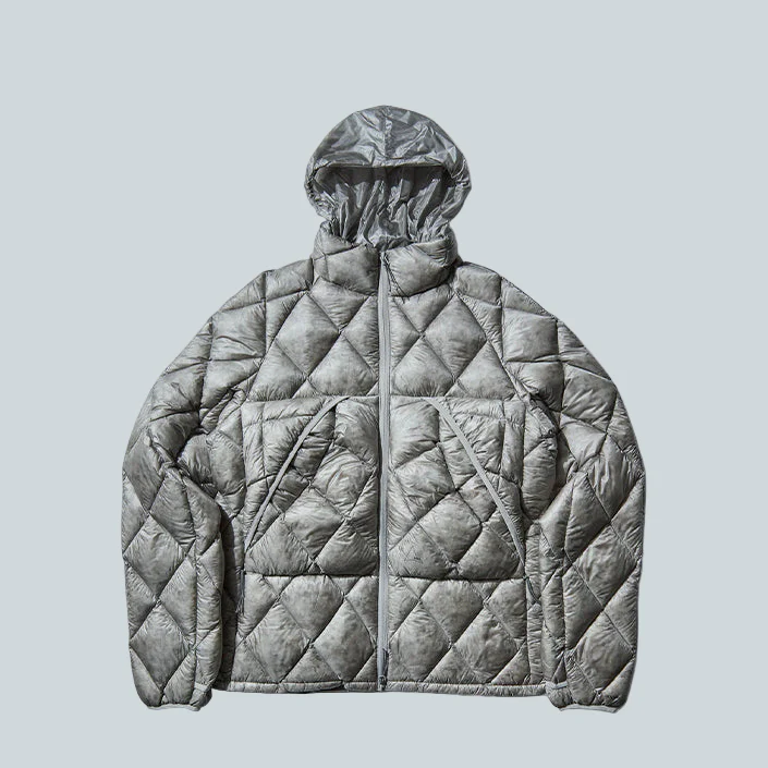 NUNA 800 FILL POWER HOODED DOWN JACKET - SILVER