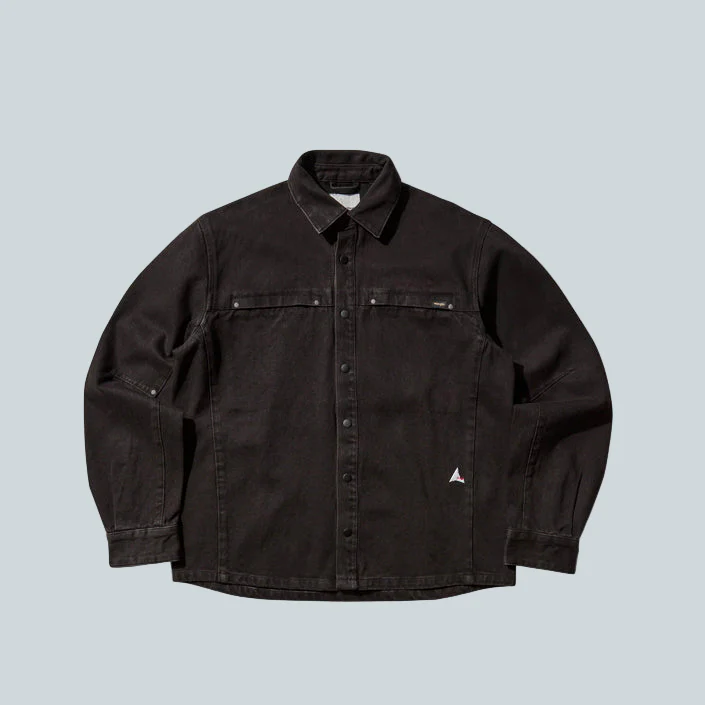 ROA X WRANGLER LONA DENIM SHIRT - DARK BROWN