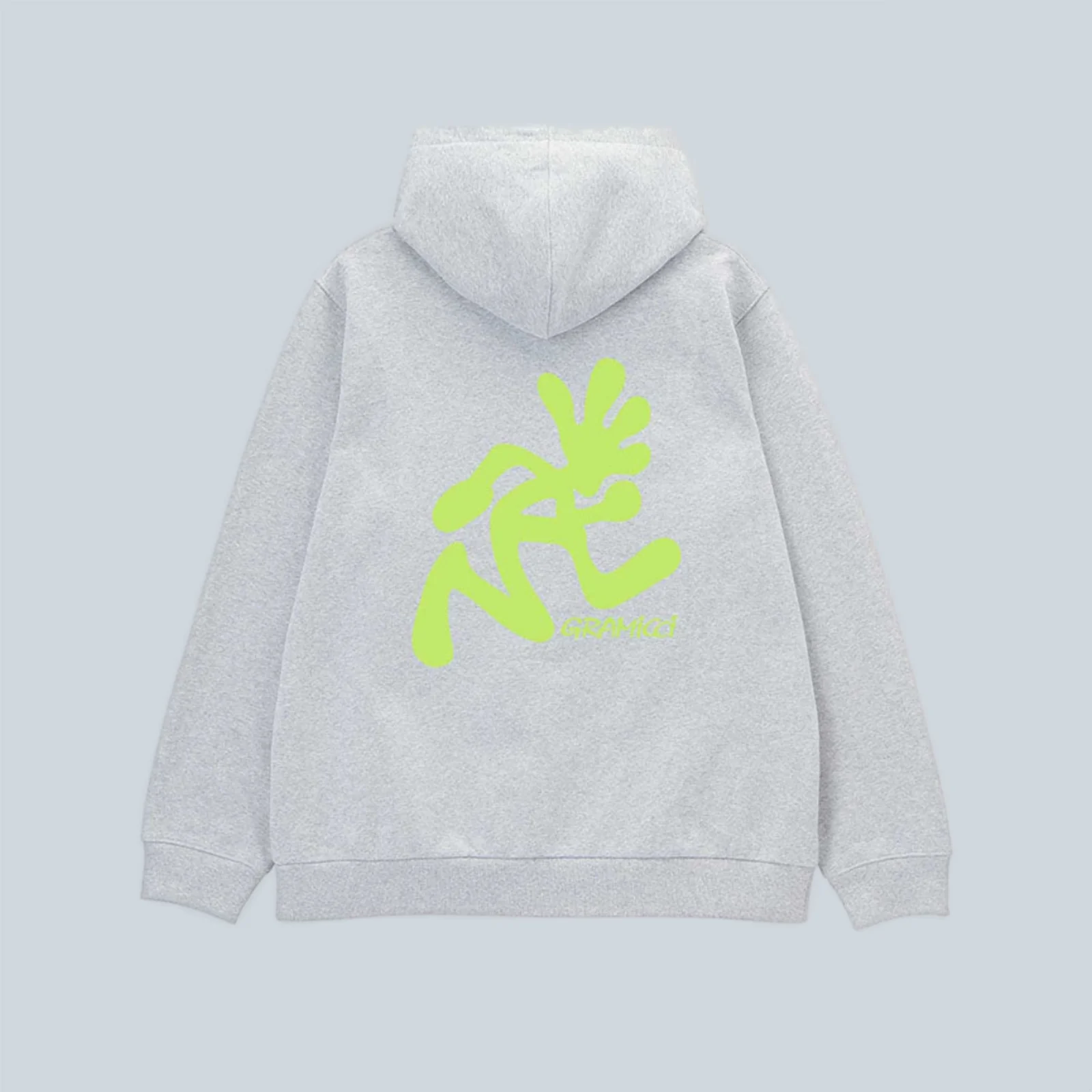 RUNNING MAN HOODED SWEATSHIRT - HEATHER GREY