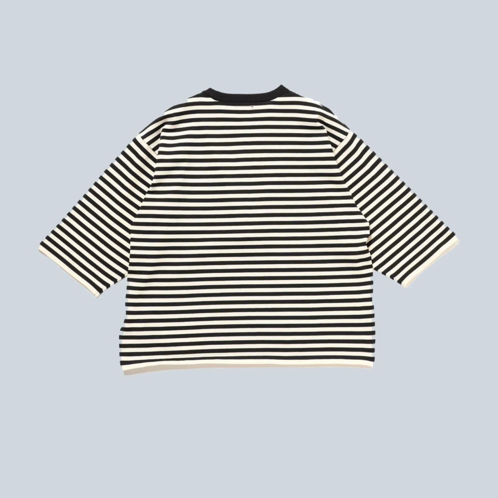 SHORT KNIT TEE - BLACK - Image 2