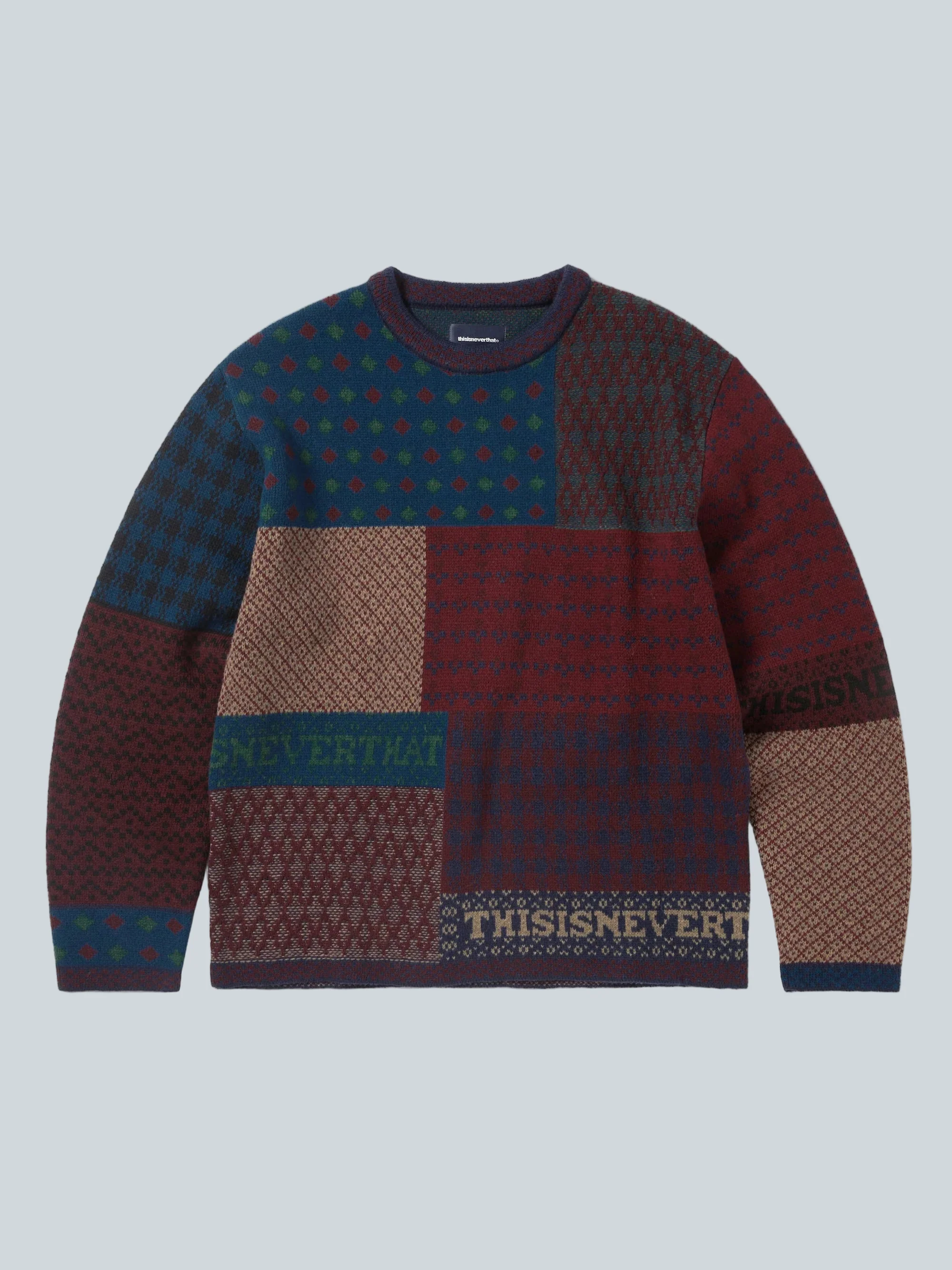 BLOCK KNIT L/S TOP - MULTI