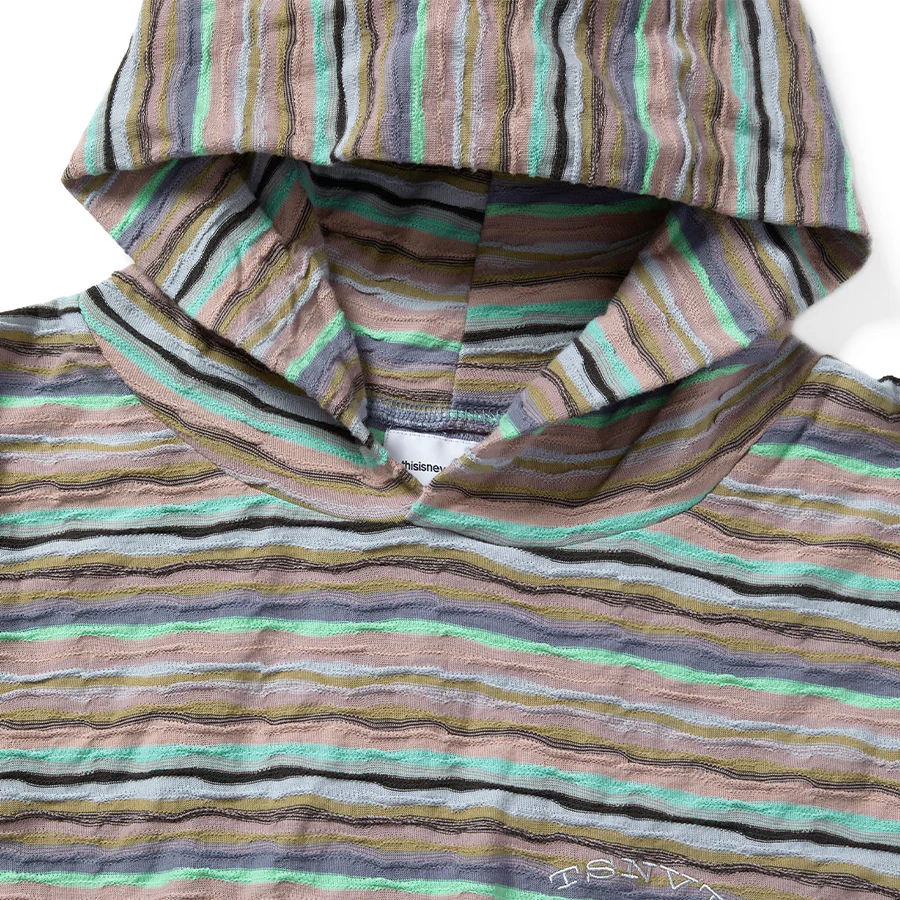 WAVE JACQUARD HOODIE - PALE PEACH - Image 3
