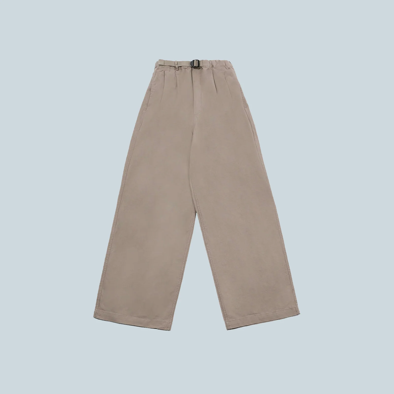 TWO TUCK WIDE PANTS - BEIGE