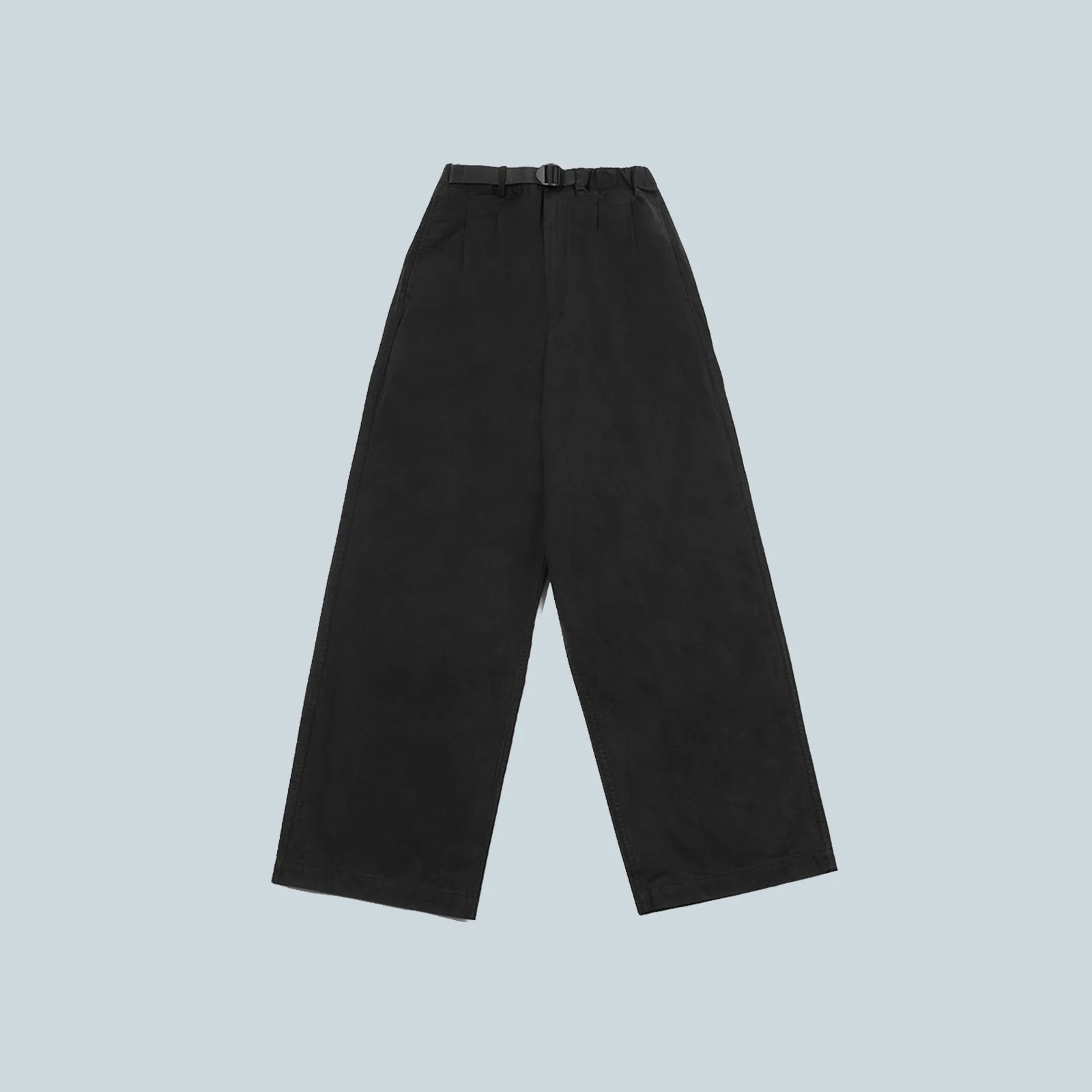 TWO TUCK WIDE PANTS - BLACK