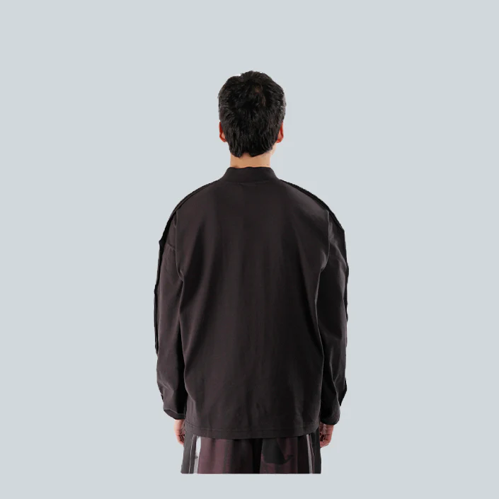 ACUTO MOCK LONG SLEEVE - WASHED BLACK - Image 2