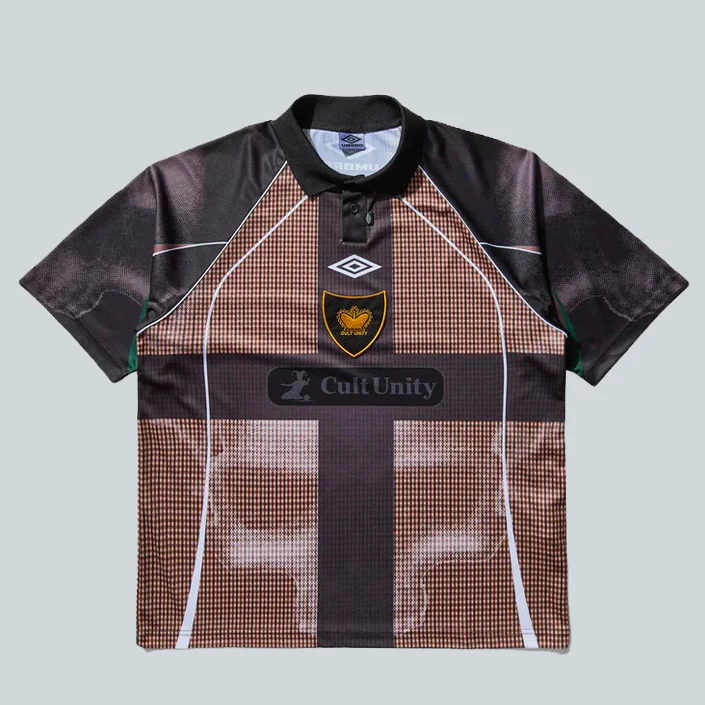 CULT UNITY CHECK POLO - BEIGE BLACK