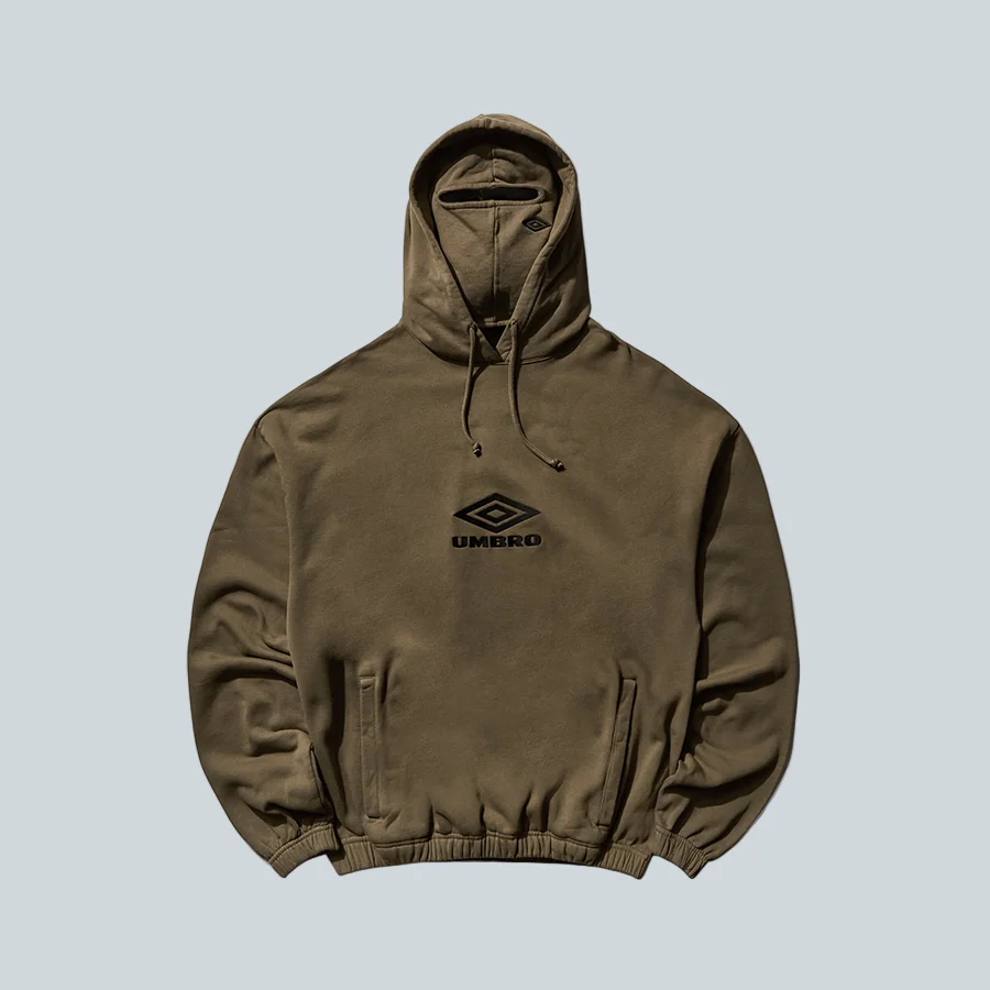 LOGO MASK HOODIE - GREEN ARMY
