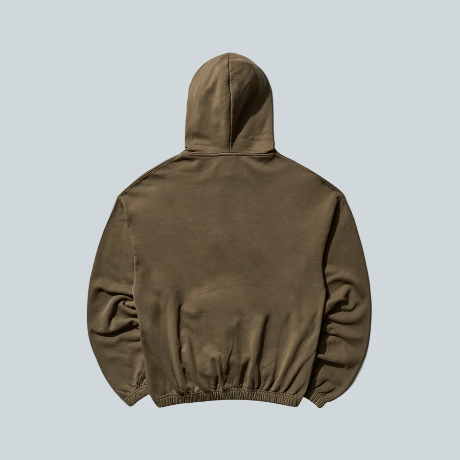 LOGO MASK HOODIE - GREEN ARMY - Image 2