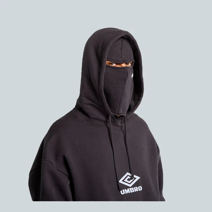 OG LOGO MASK HOODIE - WASHED BLACK - Image 3