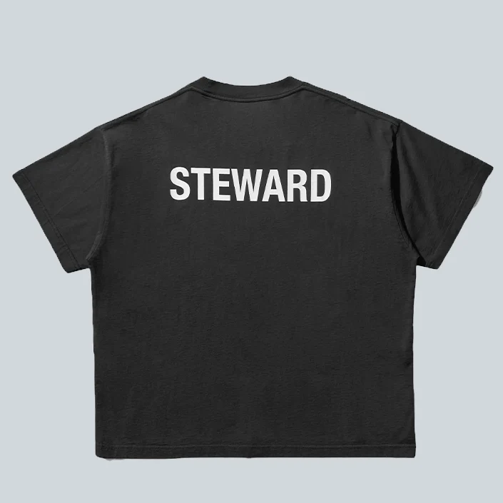 STEWARD VEST TSHIRT - WASHED BLACK - Image 2