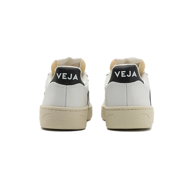 VEJA  V-10 LEATHER - WHITE/BLACK - Image 3
