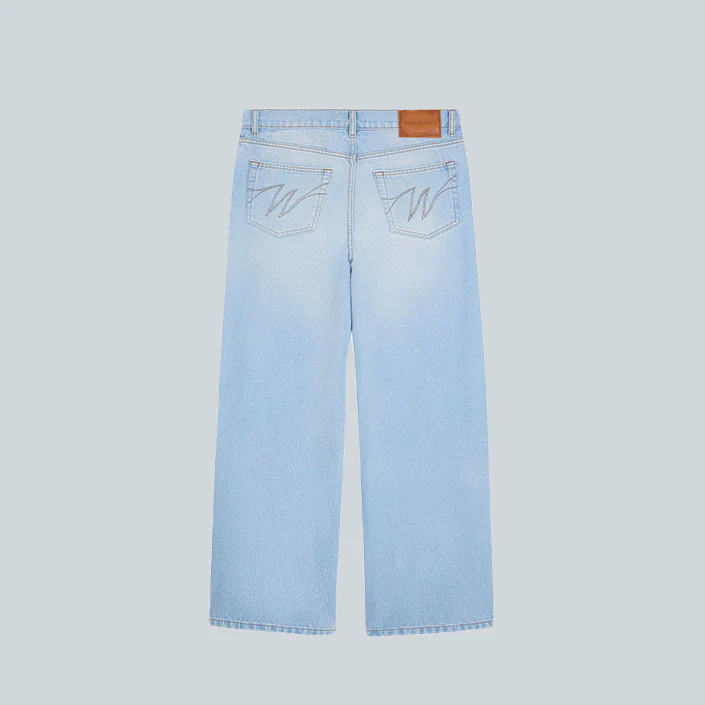 LIGHT WASH BAGGY JEANS - LIGHT BLUE - Image 2