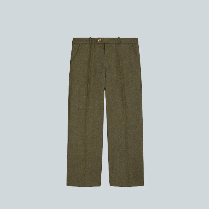 PANTALON DE COSTUME EN LAINE - KAKI