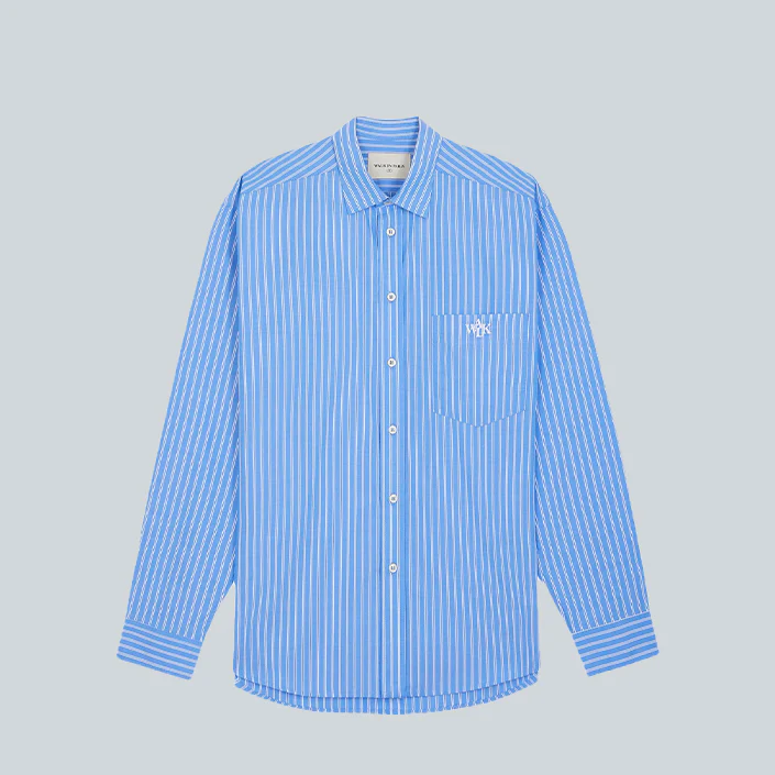 STRIPED OXFORD SHIRT - BLUE STRIPE