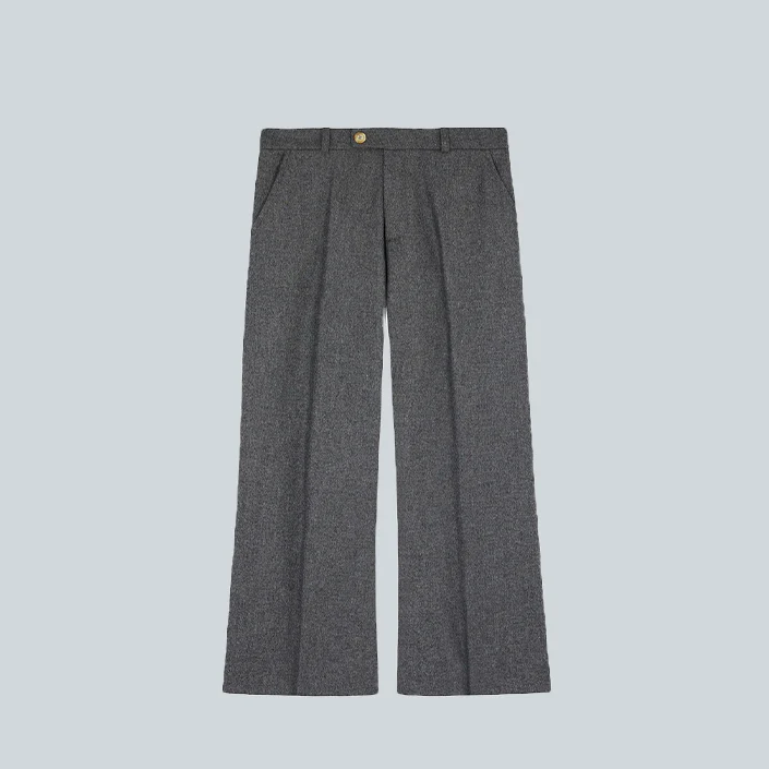 THE FLARE TAILORING PANTS - GREY